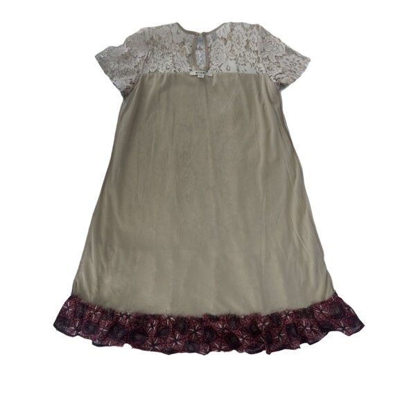 Mi Ami Vintage Inspired  Embroidered Lace Boho Dress Beige   XXS - Picture 4 of 6